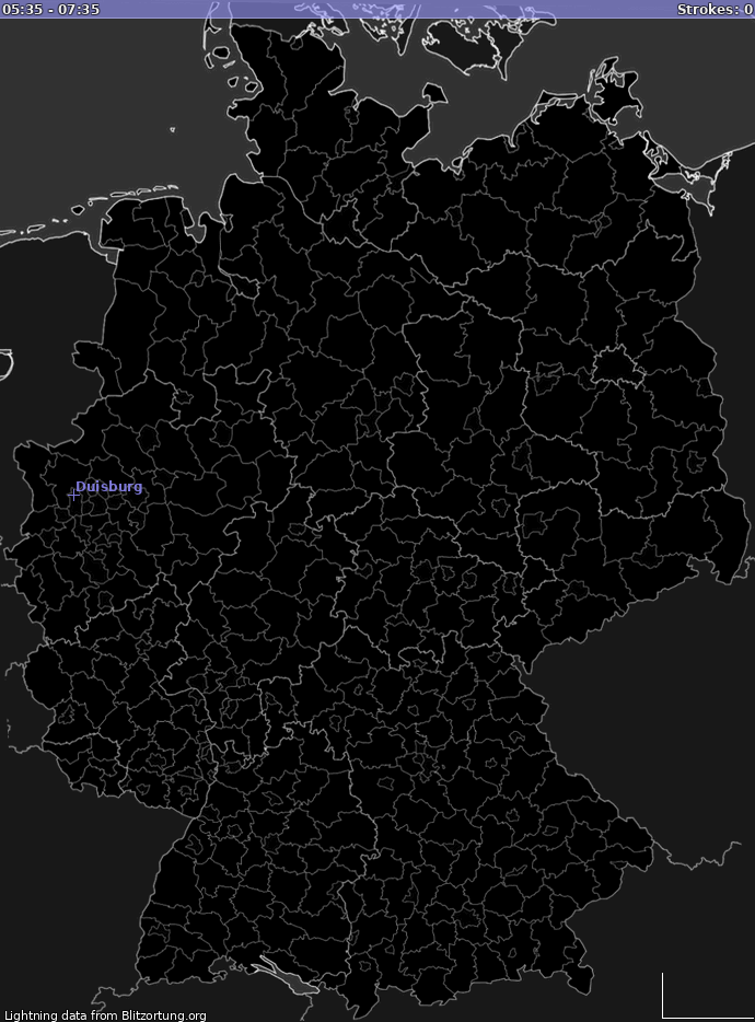 Mapa wyładowań Niemcy 2024-03-29 10:02:16